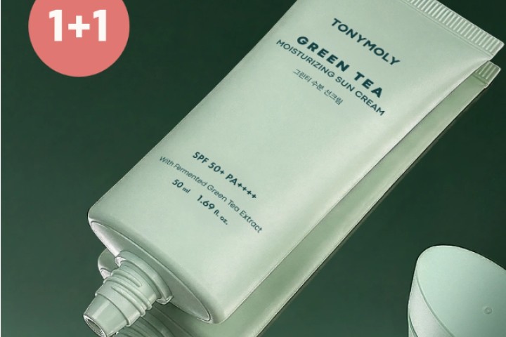 그린티 수분 선크림 50ml + 그린티 기초 2종
