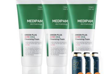 메디팜 여드름 기능성 클렌징폼 220ml 3개+증정