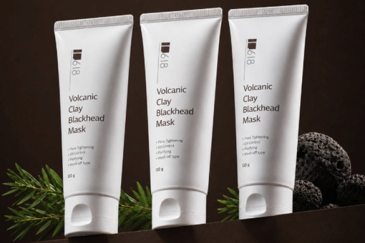 1.618 황금비율 화산송이 모공팩 블랙헤드 클레이 머드 120ml, 3개
