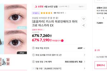 [꼼꼼카라] 키스미 히로인메이크 마이크로 마스카라 EX