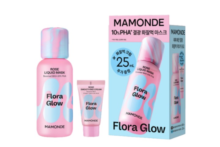 마몽드 플로라글로우 로즈 리퀴드 마스크 기획세트 80ml+크림25ml
