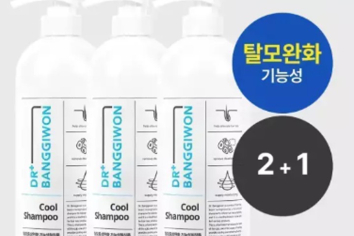 닥터방기원 쿨 탈모샴푸 1Lx3개 탈모케어 두피쿨링