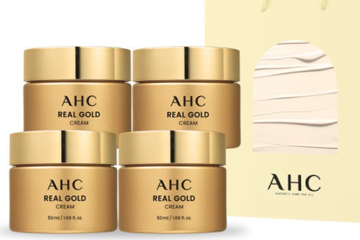 AHC 리얼 골드 크림 50ml 4개 선물세트 + 버터 쇼핑백