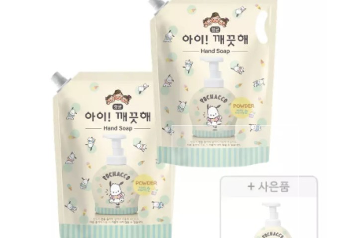 아이깨끗해×포차코 대용량 핸드워시, 순, 1.8L, 2개 + 증정