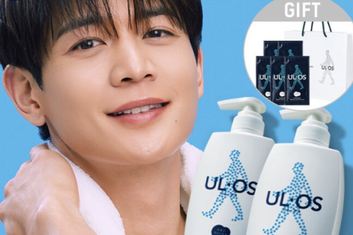 우르오스 스킨바디 올인원 바디페이스 바디클렌저 바디워시 500ml 2개 +샴푸 샤쉐 5개 + 쇼핑백