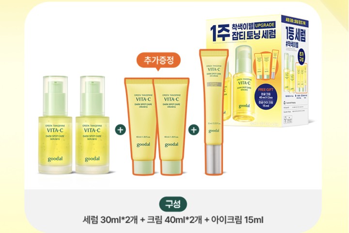 구달 청귤비타C잡티케어세럼 알파 더블기획 아침저녁 루틴 풀세트